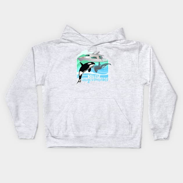 Yacht Orcas - Become Ungovernable Kids Hoodie by Treacle-A